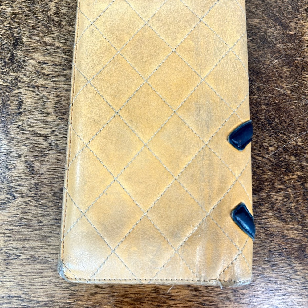 CHANEL Cambon Quilted Yen Light Brown Long Wallet - Picture 3 of 16